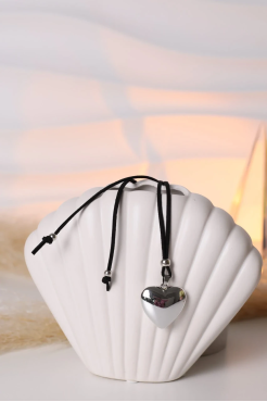 Підвіска серце у срібному кольорі 499s - фото 2