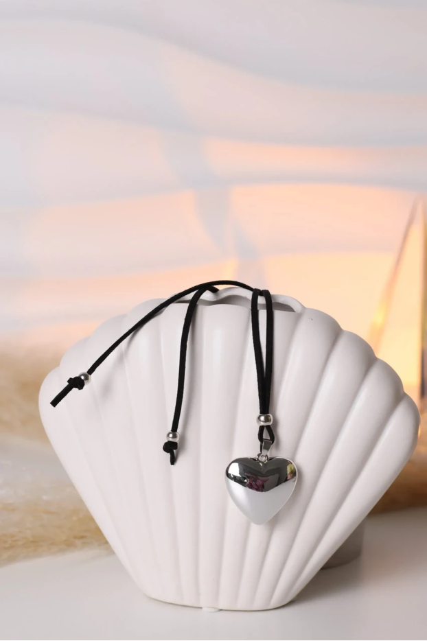 Підвіска серце у срібному кольорі 499s - фото 2