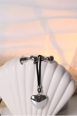 Підвіска серце у срібному кольорі 499s - фото 3