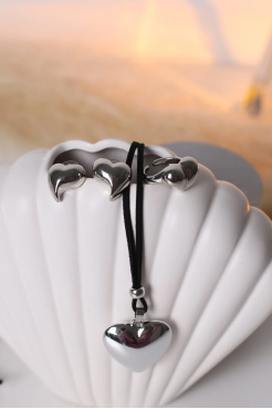 Підвіска серце у срібному кольорі 499s - фото 5