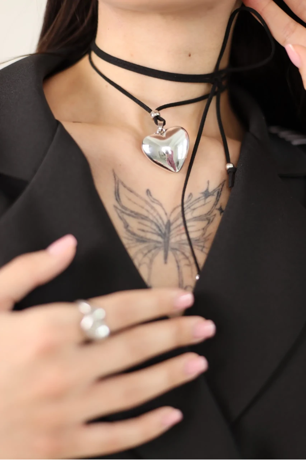 Підвіска серце у срібному кольорі 499s - фото 7