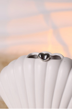 Каблучка серце у срібному кольорі 599/135 - фото 1