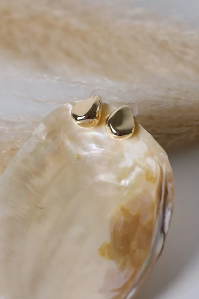 Сережки крапля у золотому кольорі (599/130)