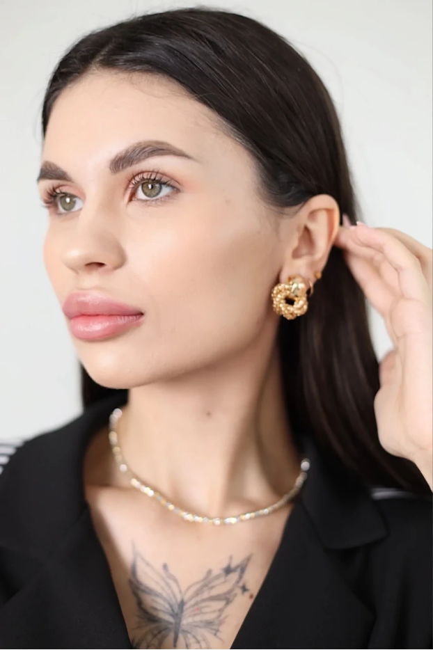 Сережки ланцюжки у золотому кольорі (749lz) - фото 4