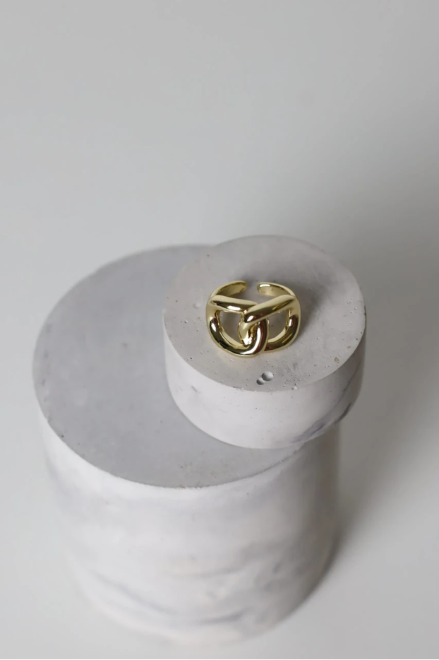 Каблучка ланцюг у золотому кольорі (599/136) - фото 1