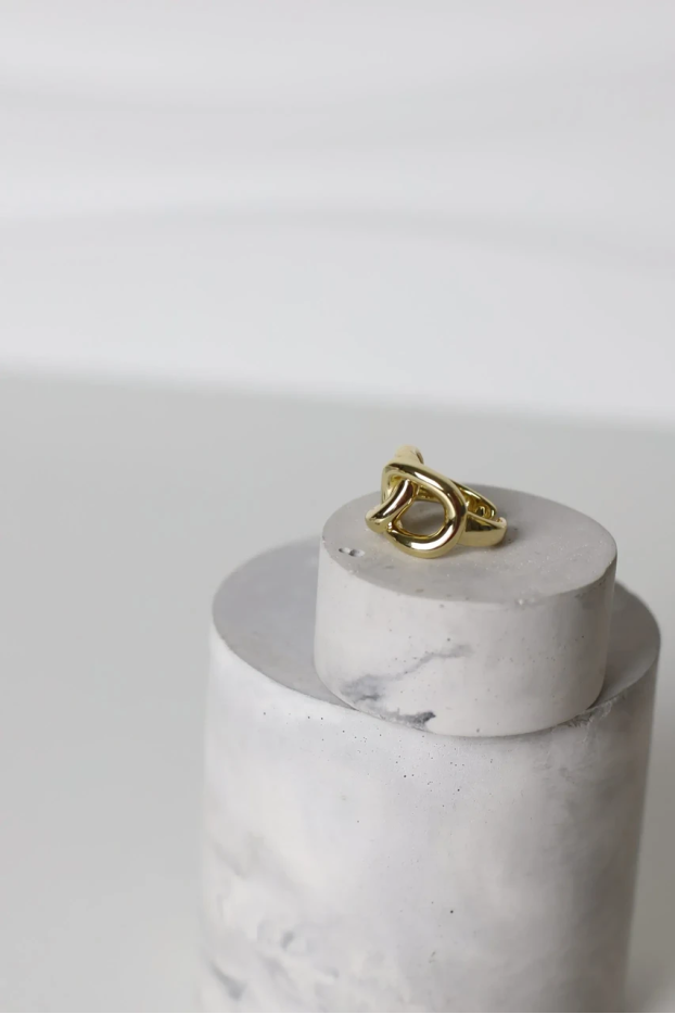 Каблучка ланцюг у золотому кольорі (599/136) - фото 3