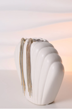 Сережки довгі у золотому кольорі (849/25) - фото 3