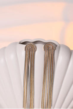 Сережки довгі у золотому кольорі (849/25) - фото 4