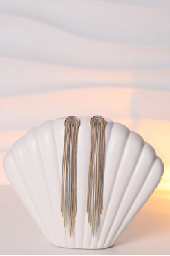 Сережки довгі у золотому кольорі (849/25) - фото 5