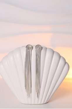 Сережки довгі білі (849/25) - фото 2