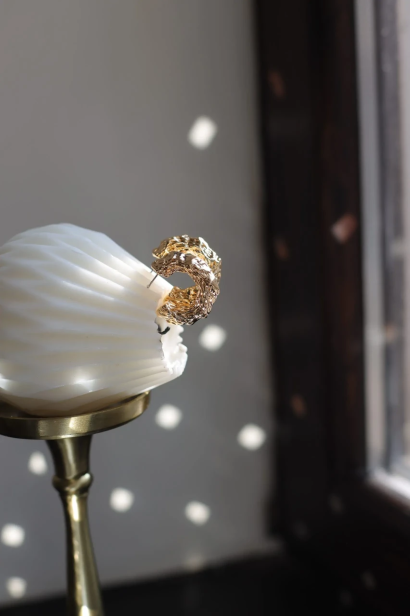 Сережки кільце середнє у золотому кольорі (699/100)