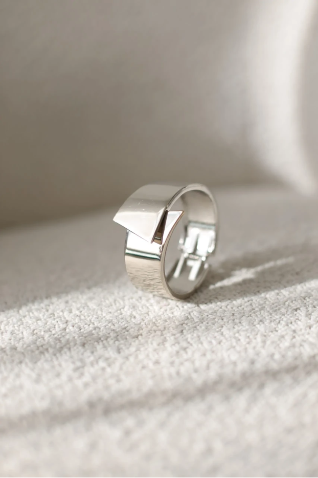 Браслет широкий гладкий у срібному кольорі (950/13) - фото 6