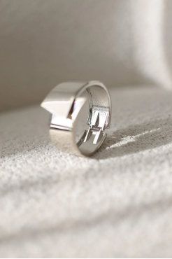 Браслет широкий гладкий у срібному кольорі (950/13) - фото 7