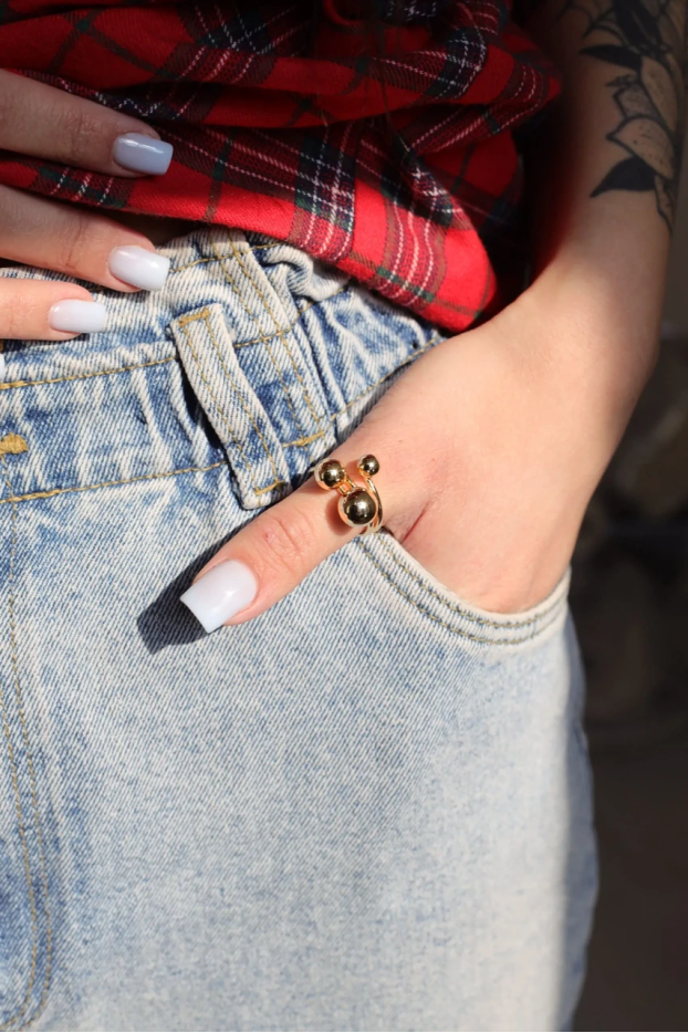 Каблучка у золотому кольорі (649/25) - фото 3