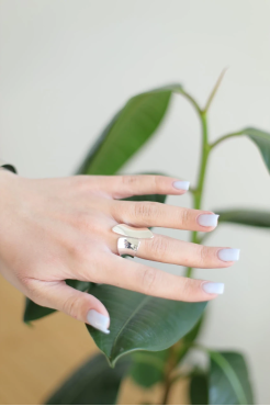 Каблучка у срібному кольорі (649/25) - фото 1