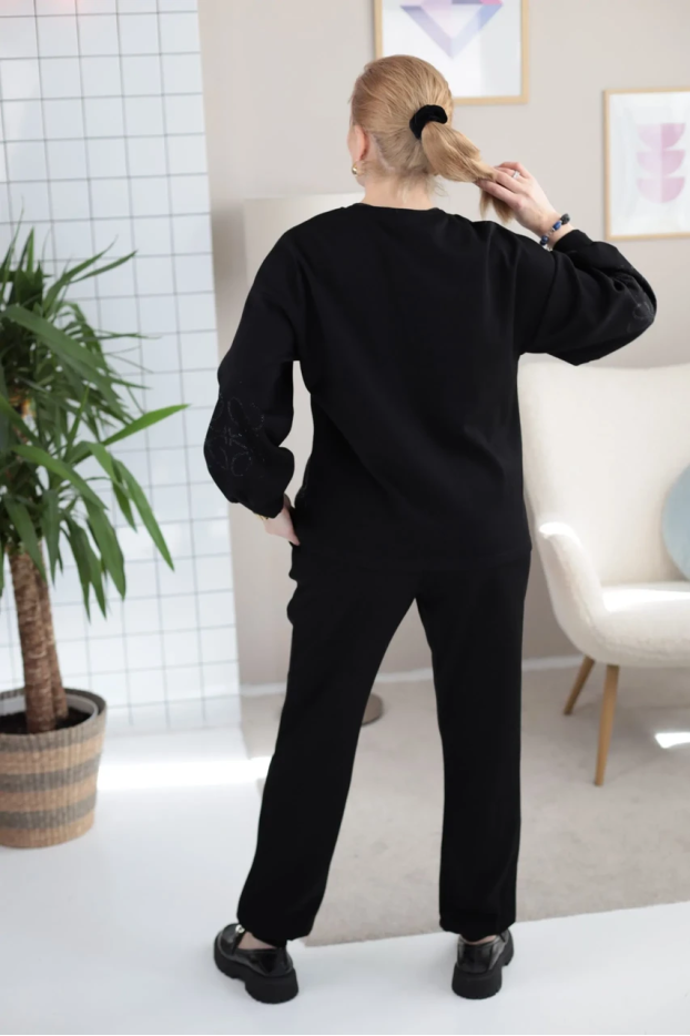 Костюм стрази 52 чорний (8032) - фото 3