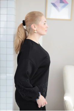 Костюм стрази 54 чорний (8032) - фото 5