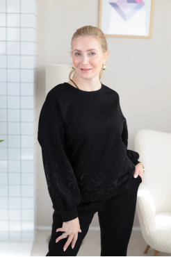 Костюм стрази 54 чорний (8032) - фото 9