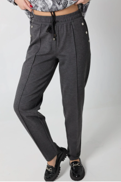 Брюки спорт-шик подовжені батальні 46-48 графіт (1449М) - фото 1