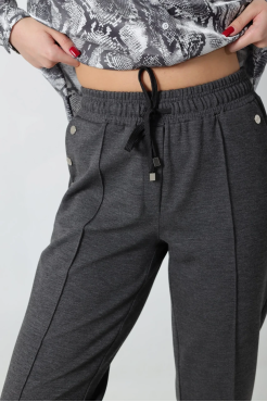 Брюки спорт-шик подовжені батальні 46-48 графіт (1449М) - фото 2