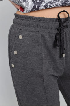 Брюки спорт-шик подовжені батальні 46-48 графіт (1449М) - фото 8