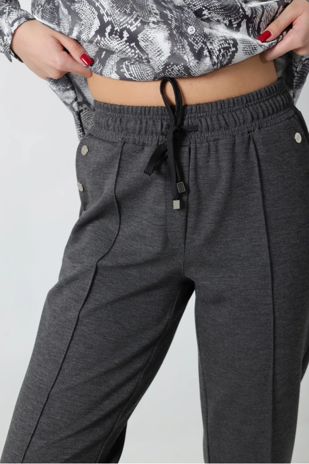 Брюки спорт-шик подовжені батальні 44-46 графіт (1449S) - фото 2