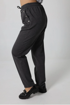 Брюки спорт-шик подовжені батальні 44-46 графіт (1449S) - фото 4