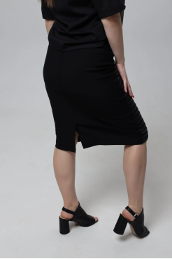 Спідниця комбінована 48 чорна (EVA92) - фото 6
