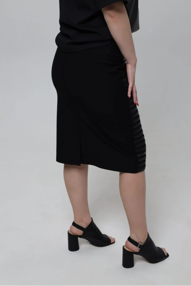 Спідниця комбінована 42 чорна (EVA92) - фото 3