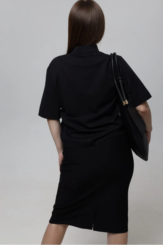 Спідниця комбінована 42 чорна (EVA92) - фото 6