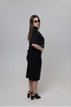 Спідниця комбінована 42 чорна (EVA92) - фото 8