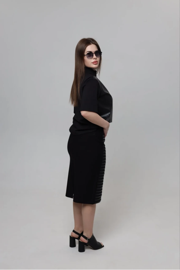 Спідниця комбінована 42 чорна (EVA92) - фото 8