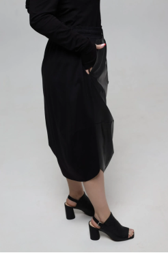 Спідниця комбінована 52-54 чорна (2233bL) - фото 4