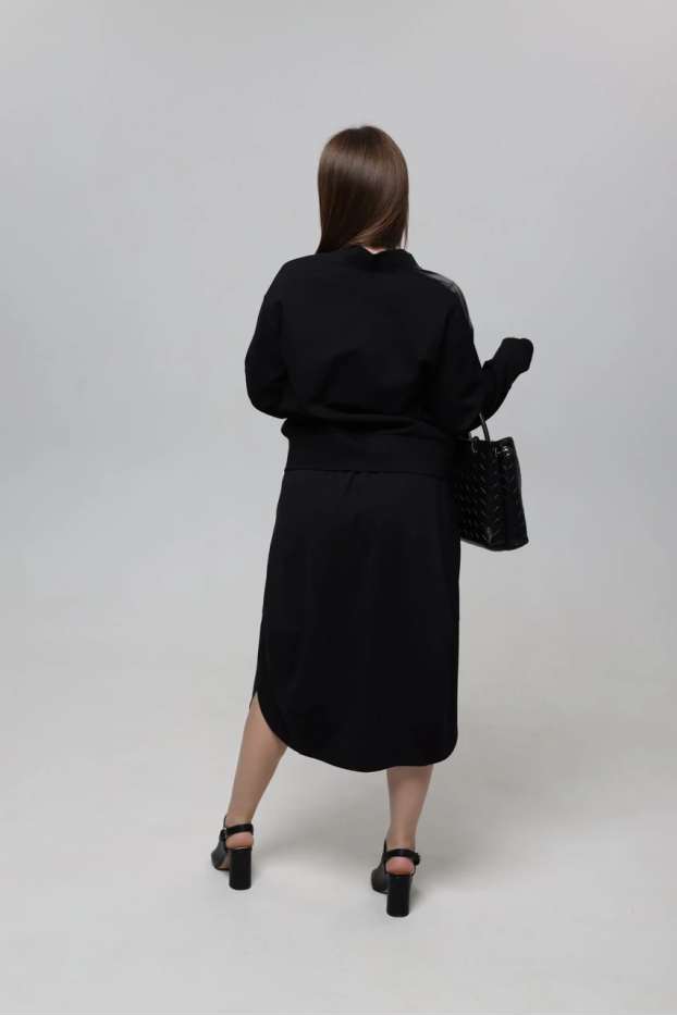 Спідниця комбінована 50-52 чорна (2233bМ) - фото 9