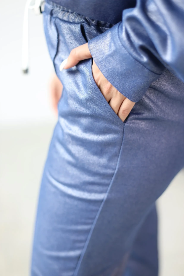 Брюки зі стрілкою МК джинсові 50-52 блакитний (1249XL) - фото 8