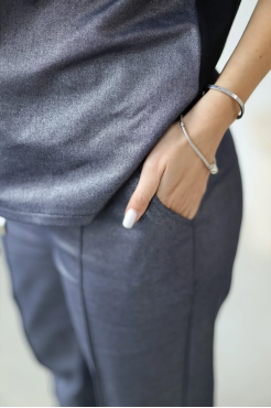 Брюки зі стрілкою МК джинсові 52-54 сині (1249bXXL) - фото 6