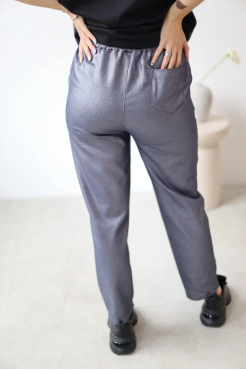 Брюки зі стрілкою МК джинсові 50-52 сині (1249bXL) - фото 10