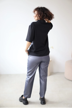 Брюки зі стрілкою МК джинсові 48-50 сині (1249bL) - фото 3