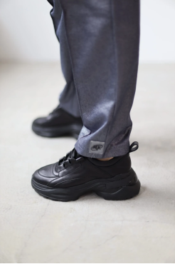 Брюки зі стрілкою МК джинсові 44-48 сині (1249bM) - фото 5