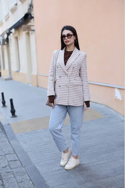 Піджак жіночий 46-48 бежевий (201ХS)