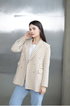 Піджак жіночий 46-48 бежевий (201ХS) - фото 3