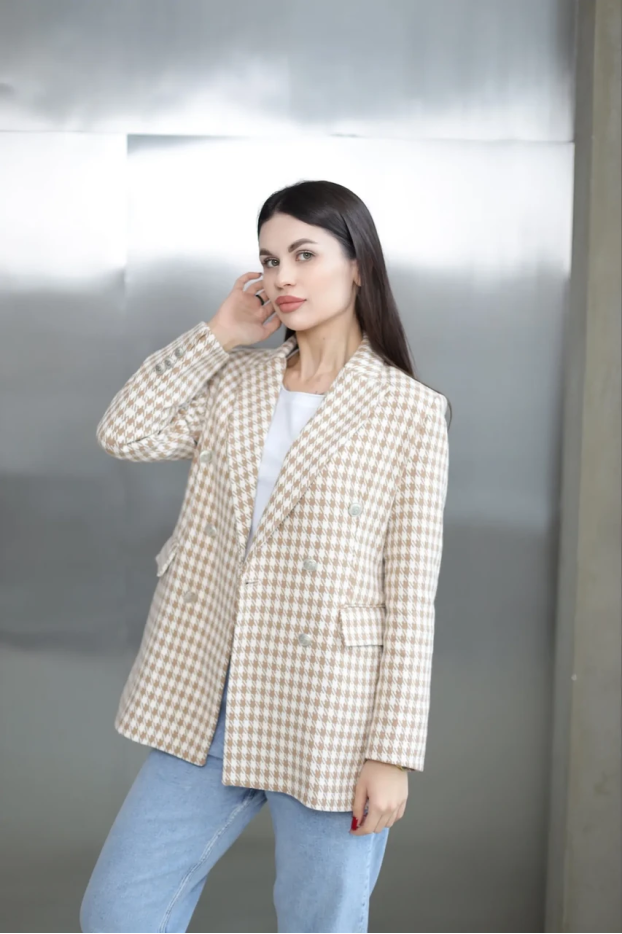 Піджак жіночий 46-48 бежевий (201ХS) - фото 3