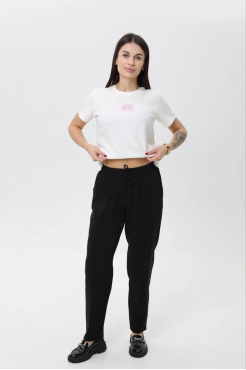 Брюки жіночі зі стрілкою MK 52-54 чорні (1099/1XL) - фото 1