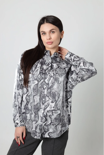 Сорочка рептилія 46-50 пітон графіт (8849S)