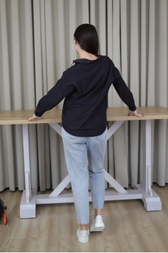 Сорочка з камінчиками 52 чорна (2037L) - фото 7