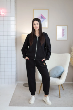 Костюм на блискавці 46-54 чорний (038Sb) - фото 1