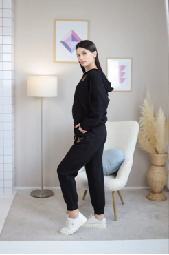 Костюм на блискавці 46-54 чорний (038Sb) - фото 2