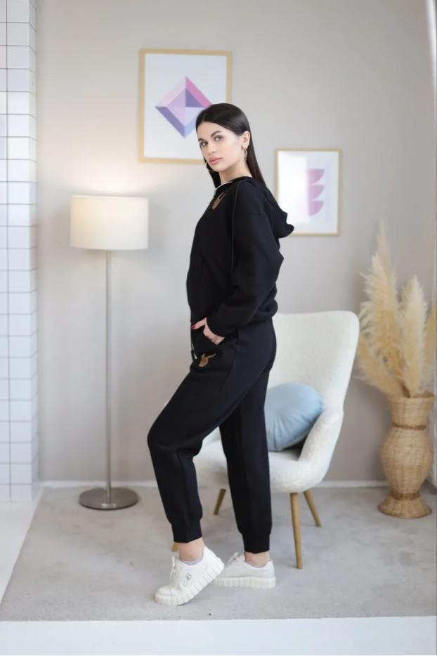 Костюм на блискавці 46-54 чорний (038Sb) - фото 2