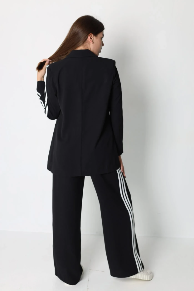 Костюм двійка з лампасами 42 чорний (301Т/36b) - фото 6