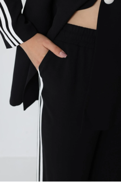 Костюм двійка з лампасами 42 чорний (301Т/36b) - фото 7